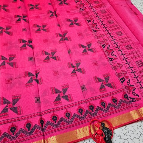 Colours Printed Kerala Sarees 005