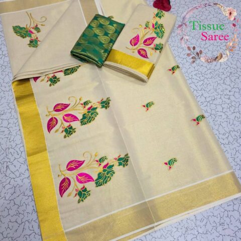 Kerala Tissue Saree 005