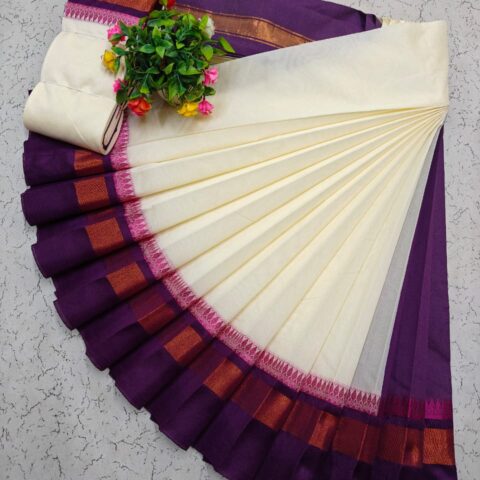Korvai Border Silk Cotton Sarees 003