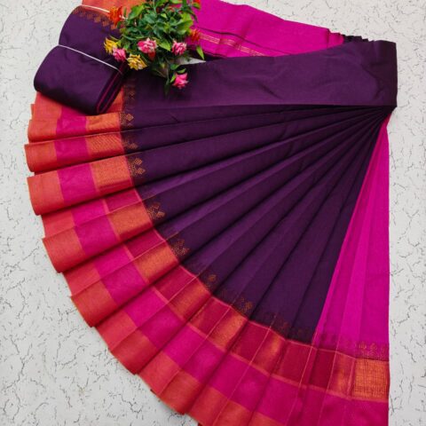 Korvai Border Silk Cotton Sarees 006
