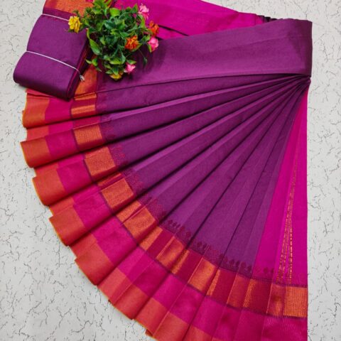 Korvai Border Silk Cotton Sarees 008