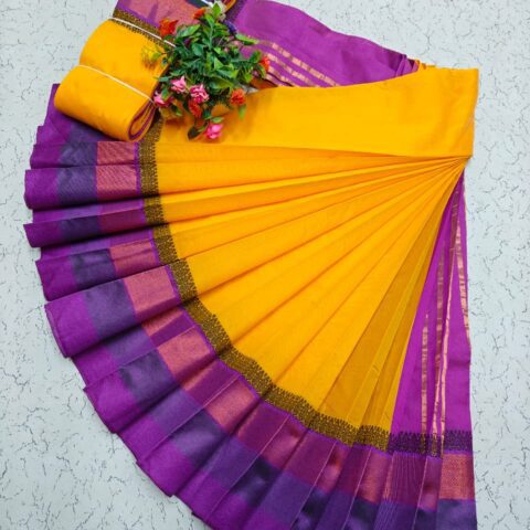 Korvai Border Silk Cotton Sarees 009