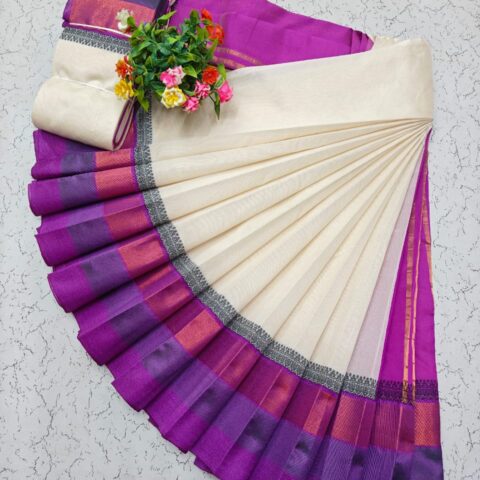 Korvai Border Silk Cotton Sarees 010