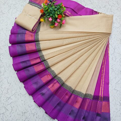 Korvai Border Silk Cotton Sarees 012