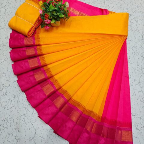 Korvai Border Silk Cotton Sarees 026