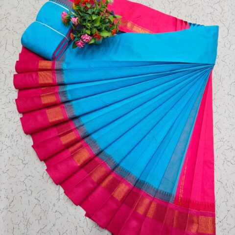 Korvai Border Silk Cotton Sarees 031