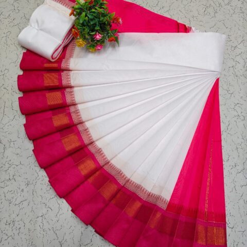 Korvai Border Silk Cotton Sarees 033