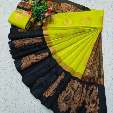 Kotanji Border Silk Cotton Sarees 003