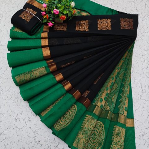 Kotanji Border Silk Cotton Sarees 011