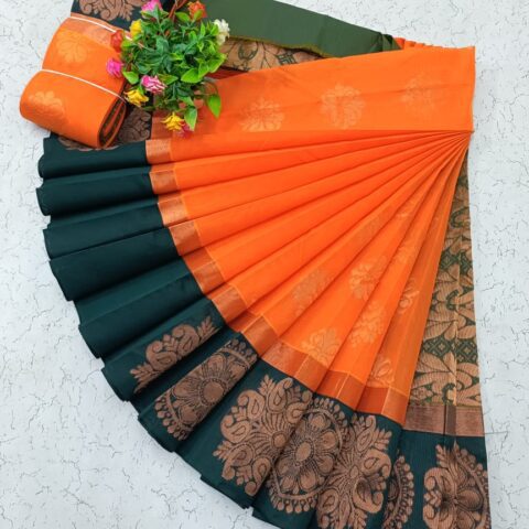 Kotanji Border Silk Cotton Sarees 014