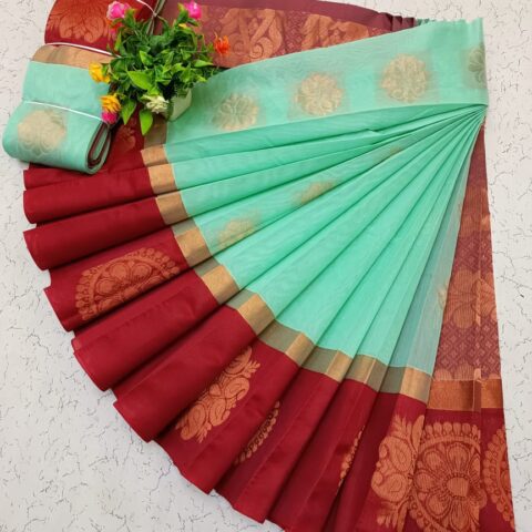 Kotanji Border Silk Cotton Sarees 027