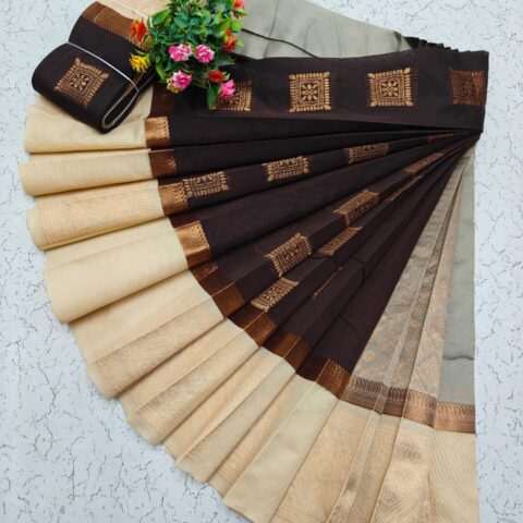 Kotanji Border Silk Cotton Sarees 036