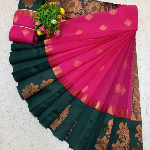 Kotanji Border Silk Cotton Sarees 038