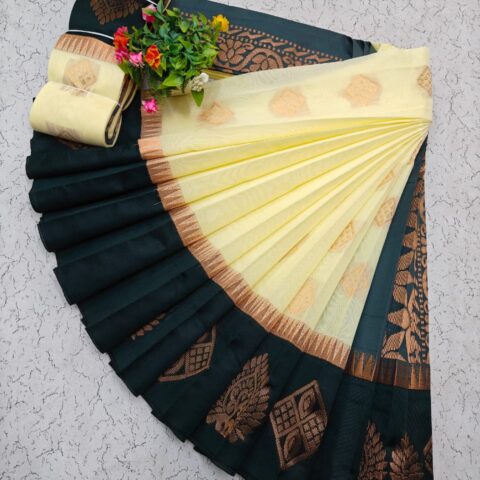 Kotanji Border Silk Cotton Sarees 047
